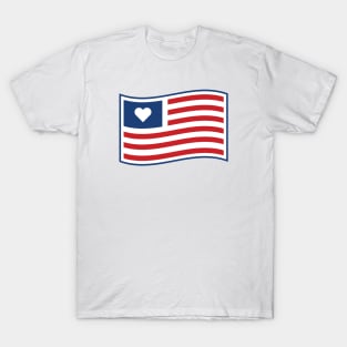 American Flag Love Shirt T-Shirt